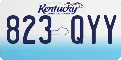KY license plate 823QYY