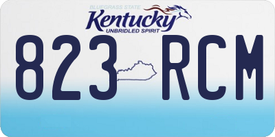 KY license plate 823RCM