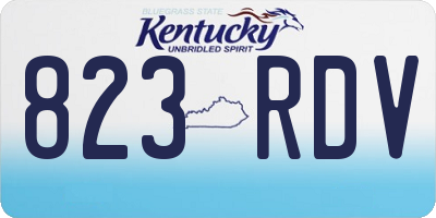 KY license plate 823RDV