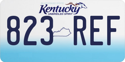 KY license plate 823REF