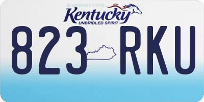 KY license plate 823RKU