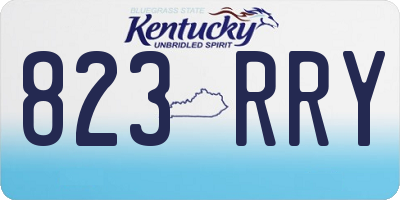 KY license plate 823RRY