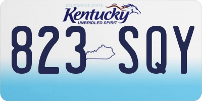 KY license plate 823SQY