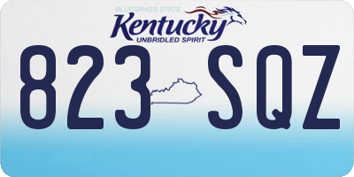 KY license plate 823SQZ
