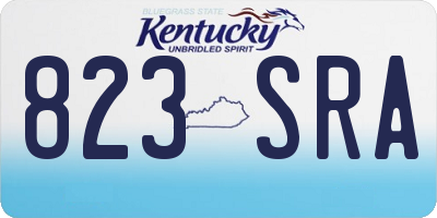 KY license plate 823SRA