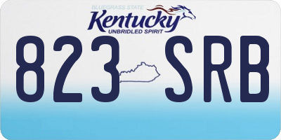 KY license plate 823SRB