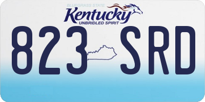 KY license plate 823SRD