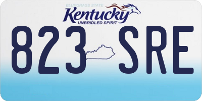 KY license plate 823SRE