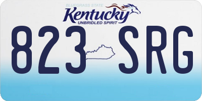 KY license plate 823SRG