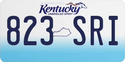 KY license plate 823SRI