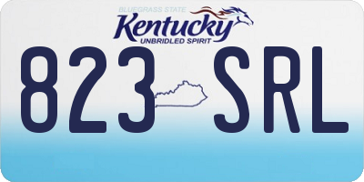 KY license plate 823SRL