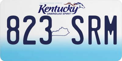 KY license plate 823SRM
