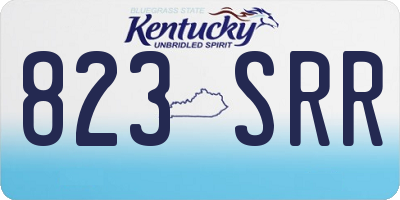 KY license plate 823SRR