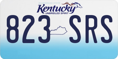 KY license plate 823SRS