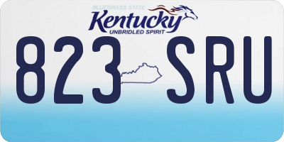 KY license plate 823SRU