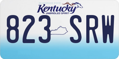 KY license plate 823SRW