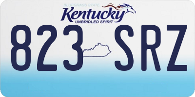 KY license plate 823SRZ
