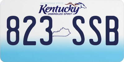 KY license plate 823SSB