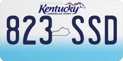 KY license plate 823SSD