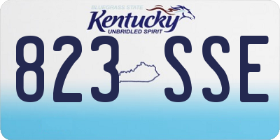 KY license plate 823SSE