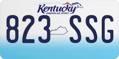 KY license plate 823SSG