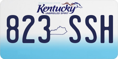 KY license plate 823SSH