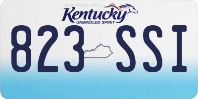 KY license plate 823SSI