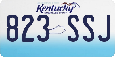 KY license plate 823SSJ