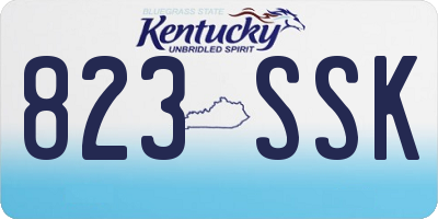 KY license plate 823SSK