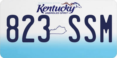 KY license plate 823SSM