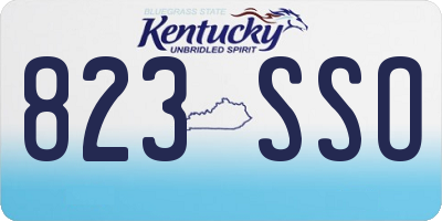 KY license plate 823SSO