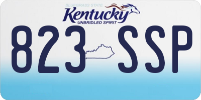 KY license plate 823SSP
