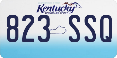 KY license plate 823SSQ