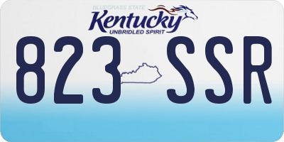KY license plate 823SSR
