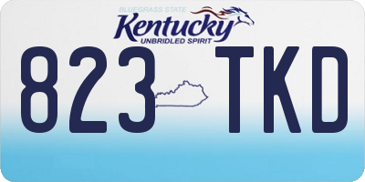 KY license plate 823TKD