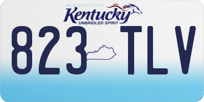 KY license plate 823TLV