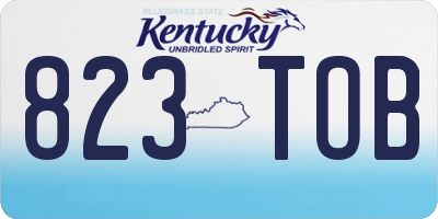 KY license plate 823TOB