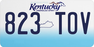 KY license plate 823TOV