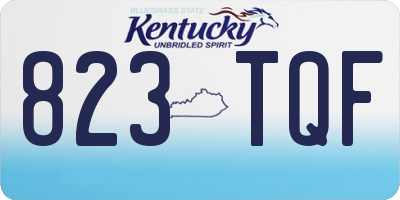 KY license plate 823TQF