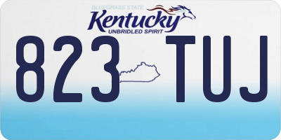 KY license plate 823TUJ