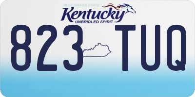 KY license plate 823TUQ