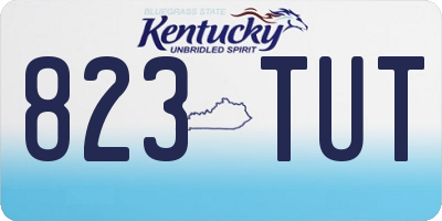 KY license plate 823TUT