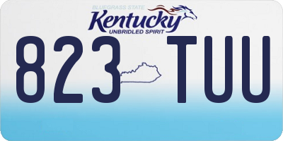 KY license plate 823TUU