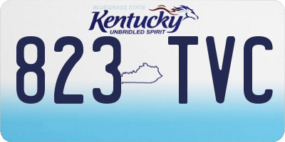 KY license plate 823TVC