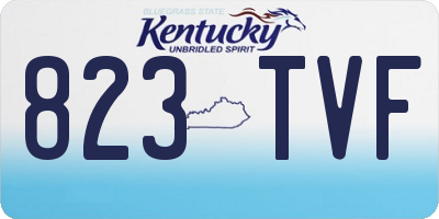 KY license plate 823TVF