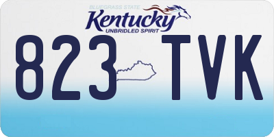 KY license plate 823TVK