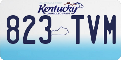 KY license plate 823TVM