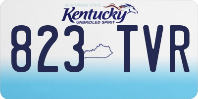 KY license plate 823TVR