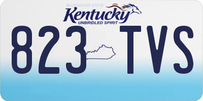 KY license plate 823TVS