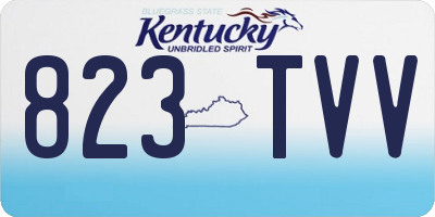 KY license plate 823TVV